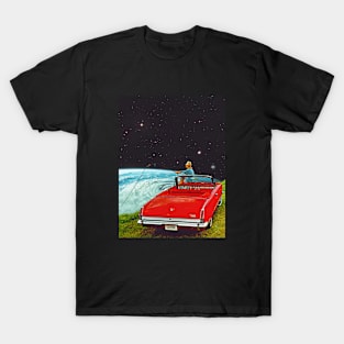 Fishing For Something - Space Collage, Retro Futurism, Sci-Fi T-Shirt